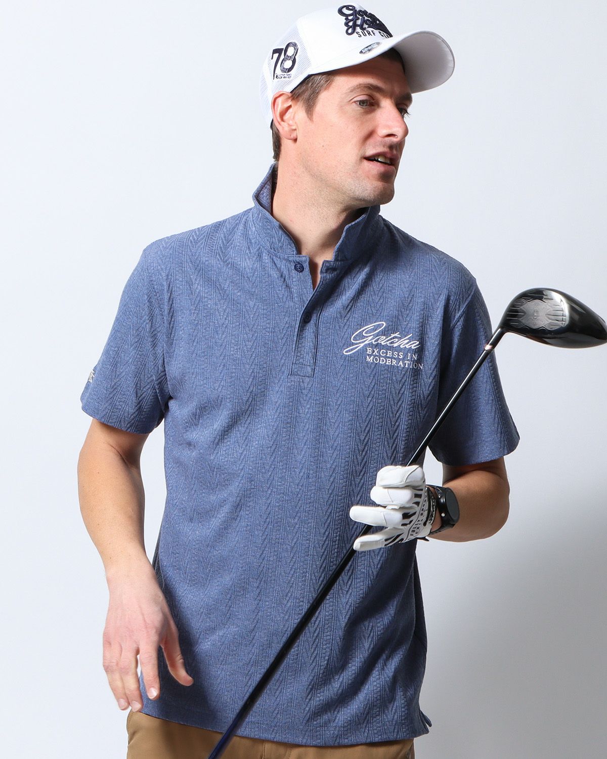 GOTCHA GOLF] 抗菌防臭 ダイヤ ブリスター ジャカード ポロ | PEET