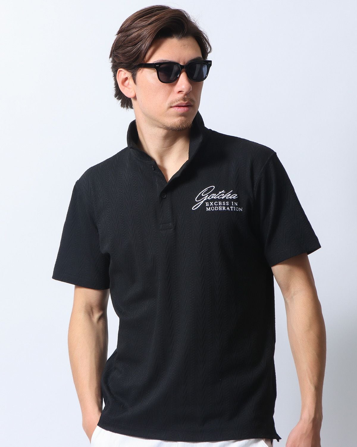 GOTCHA GOLF] 抗菌防臭 ダイヤ ブリスター ジャカード ポロ | PEET