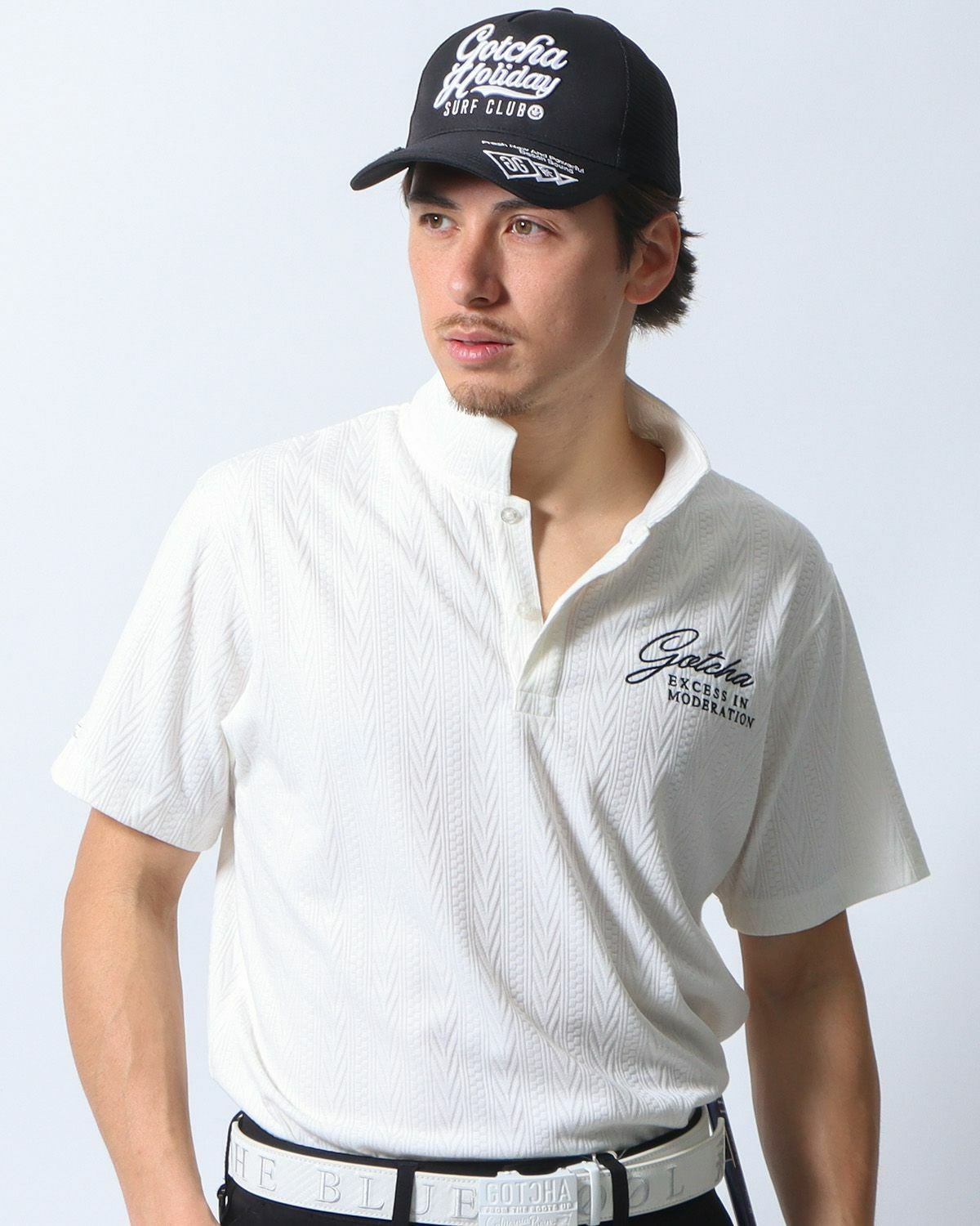 抗菌防臭 ダイヤ ブリスター ジャカード ポロ