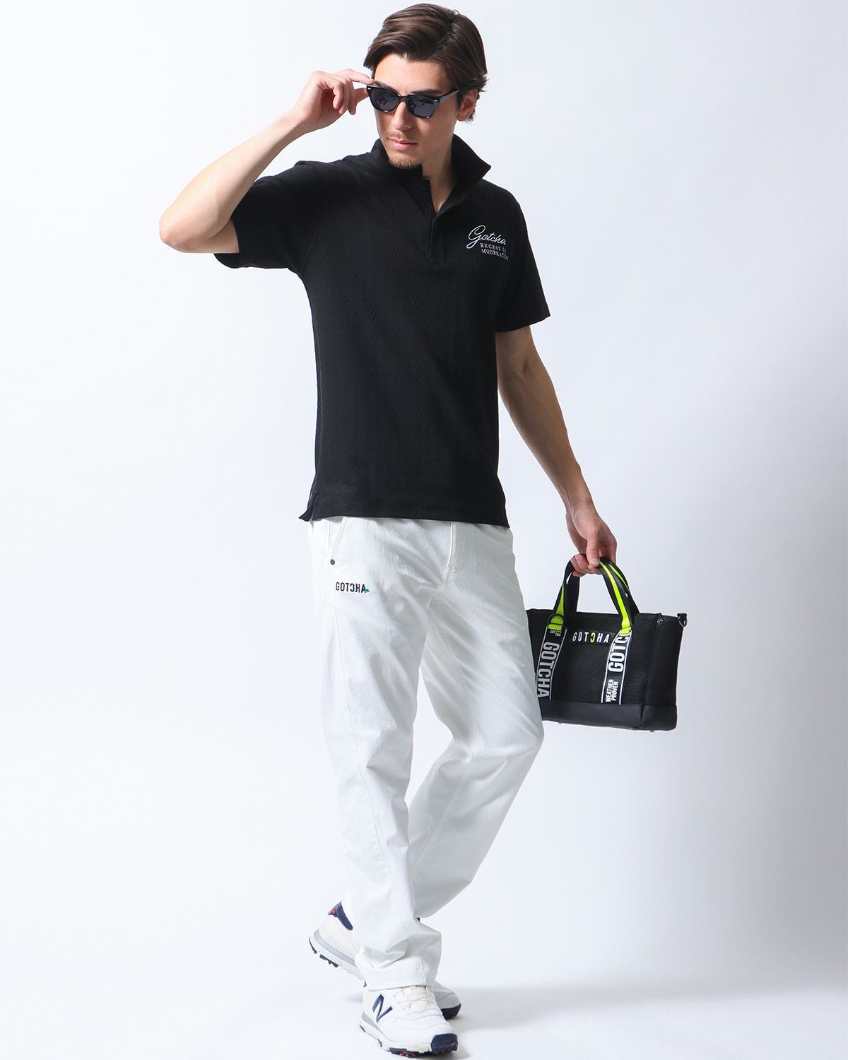 GOTCHA GOLF] 抗菌防臭 ダイヤ ブリスター ジャカード ポロ | PEET