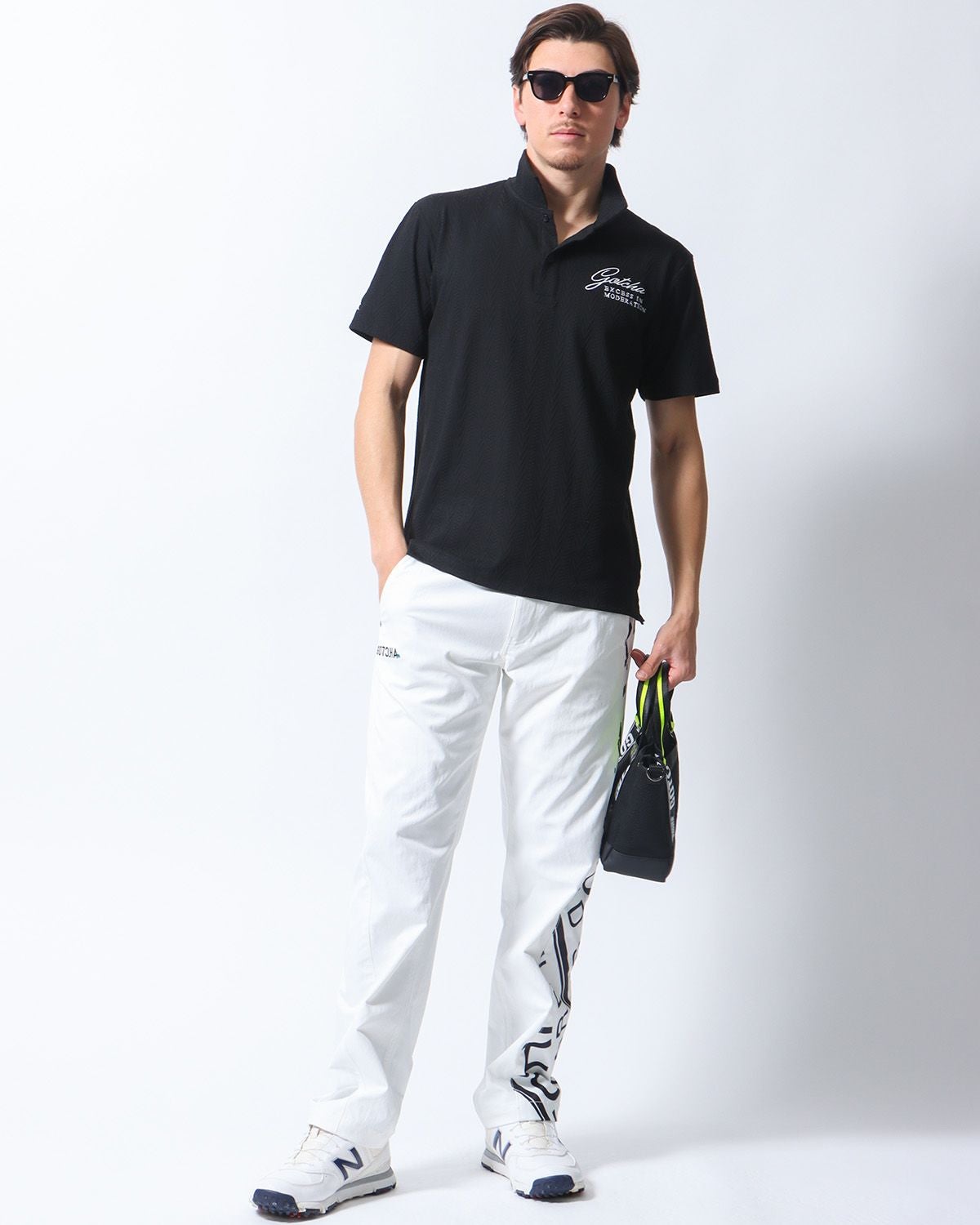 GOTCHA GOLF] 抗菌防臭 ダイヤ ブリスター ジャカード ポロ | PEET