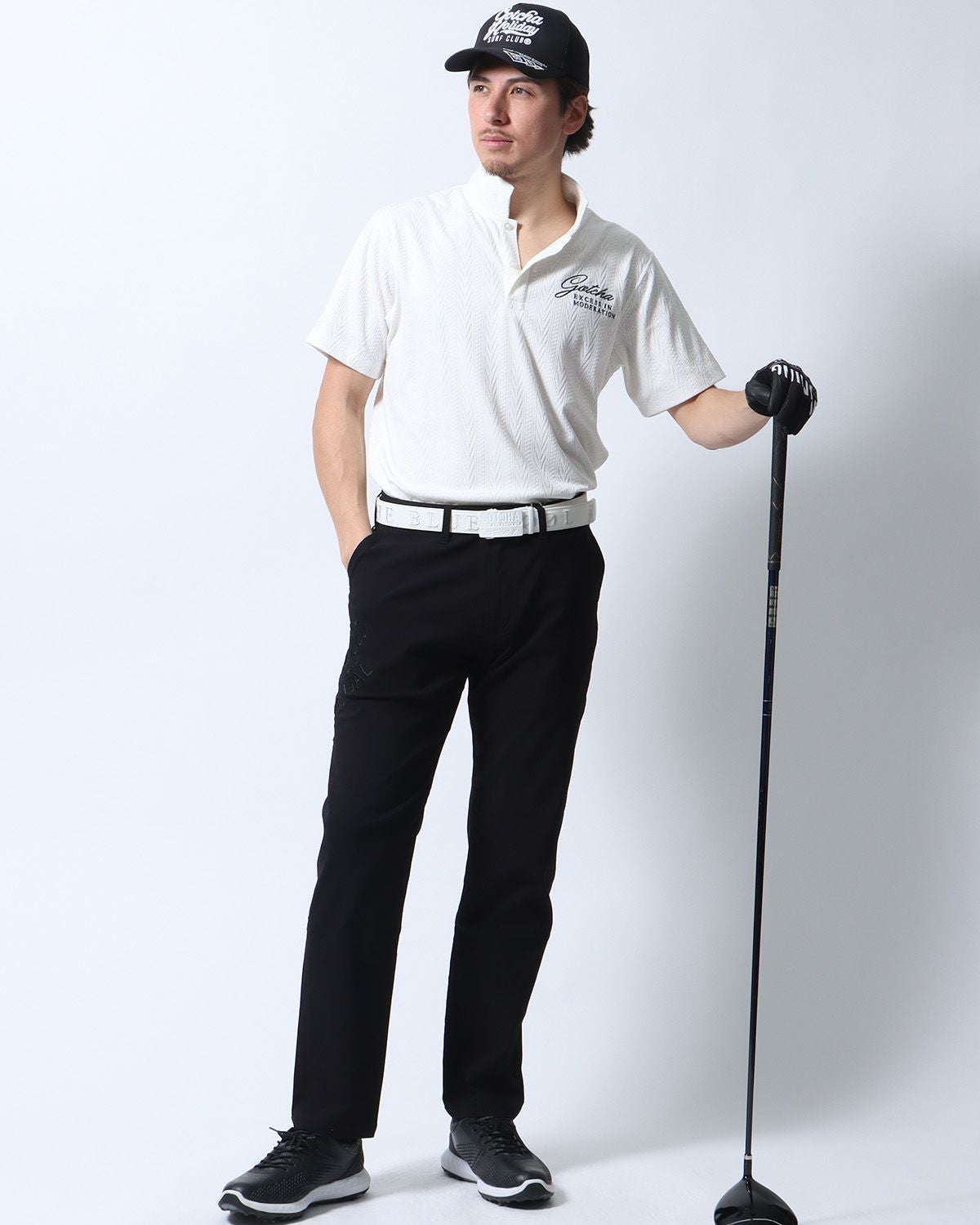 GOTCHA GOLF] 抗菌防臭 ダイヤ ブリスター ジャカード ポロ | PEET