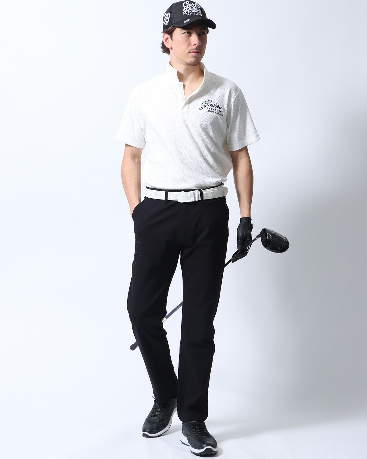 GOTCHA GOLF] 抗菌防臭 ダイヤ ブリスター ジャカード ポロ | PEET