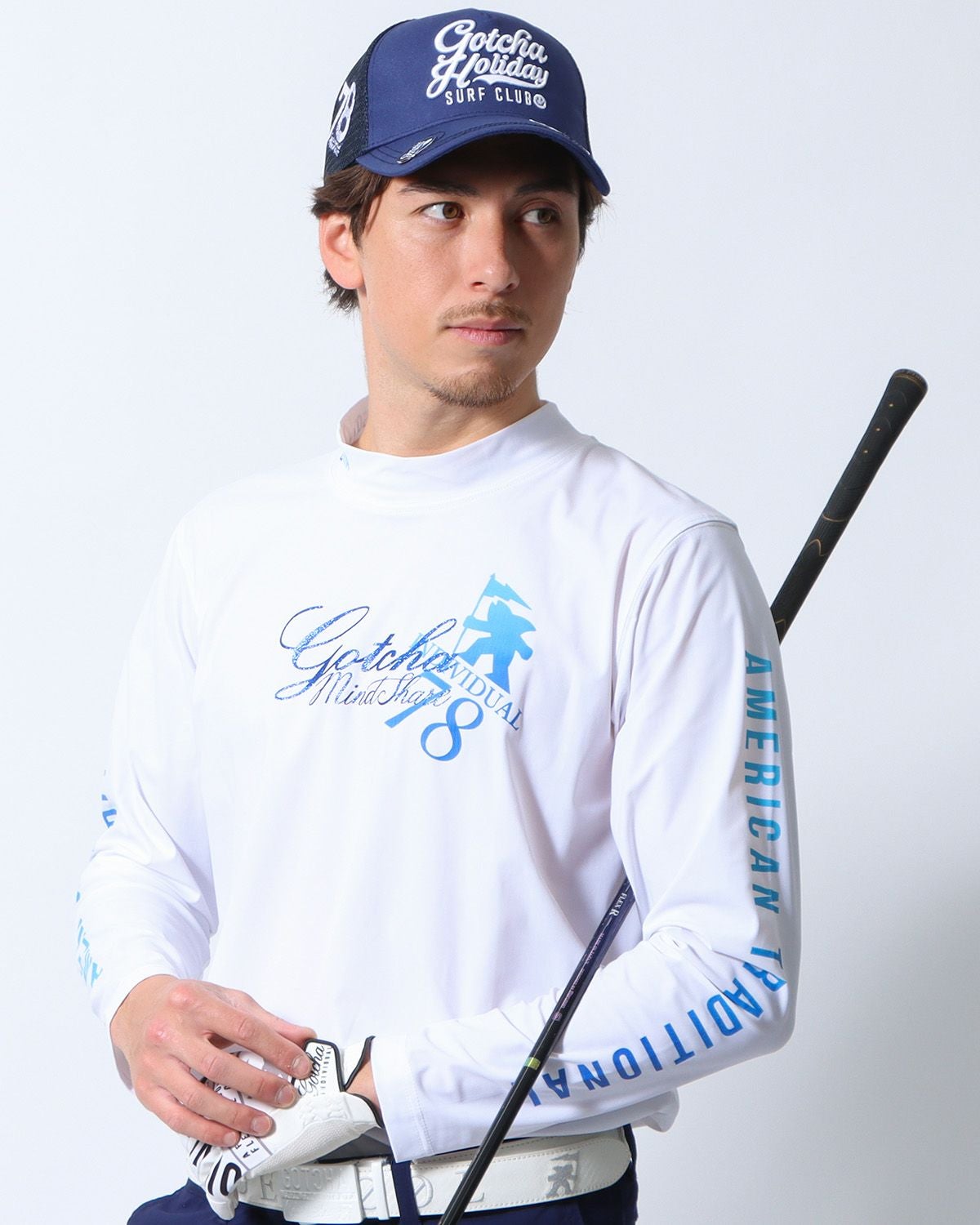 ホワイト：180cm/70kg(Lサイズ着用)