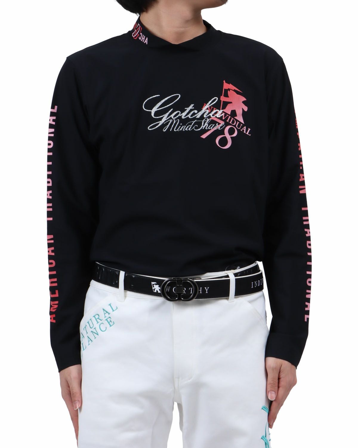 ブラック：173cm63kg(Lサイズ着用)