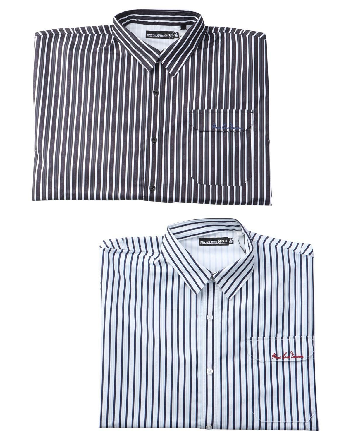 リプトン　　バーコード　2way ビッグシャツ　ストライプ MCD] ビッグシルエット ストライプ シャツ | PEET ONLINE STORE