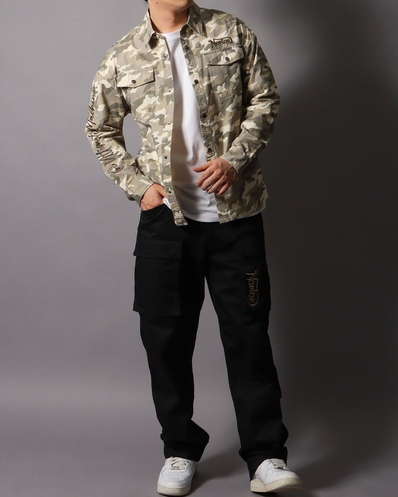 サンドベージュ：178cm/75kg(Lサイズ着用)