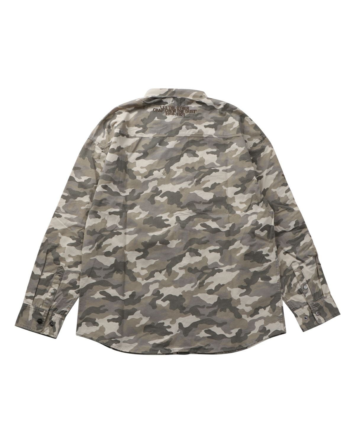 カモ総柄 ミリタリーシャツ