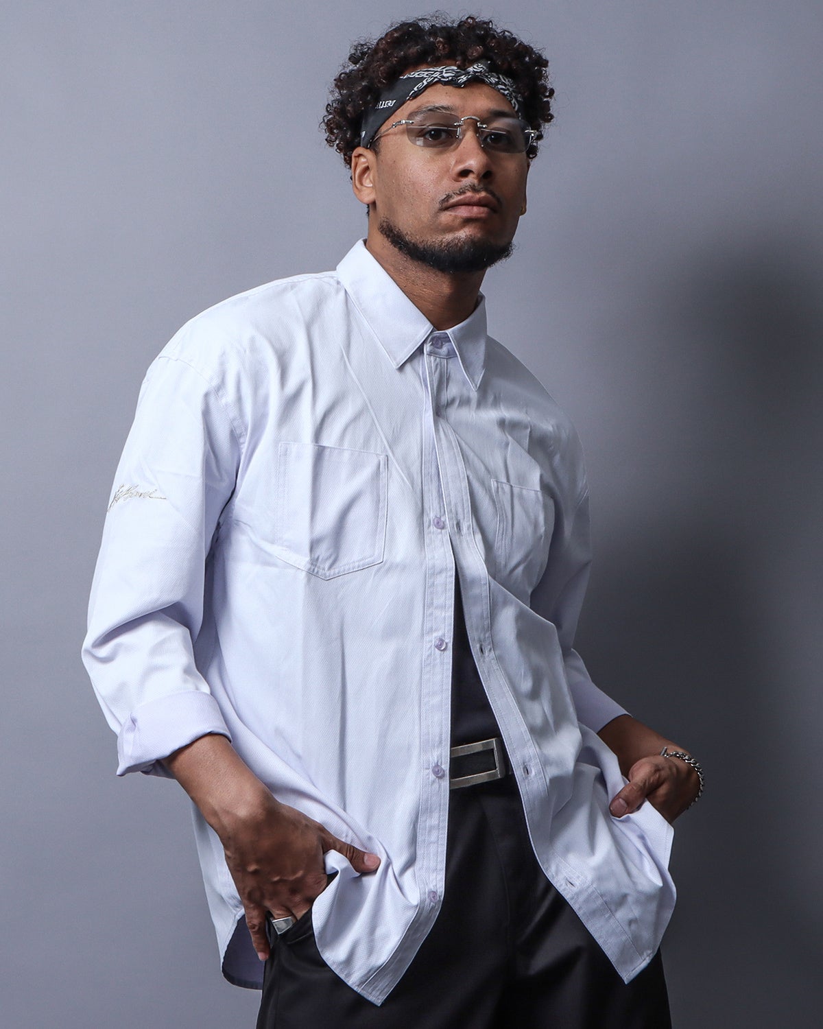 パープル：180cm(XXLサイズ着用)