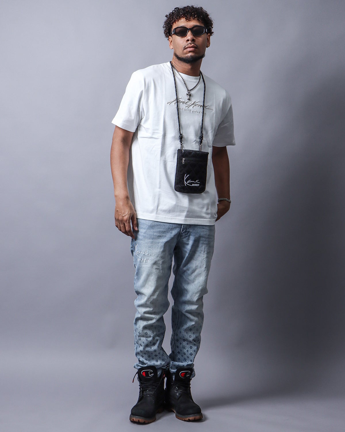 ホワイト：183cm(XLサイズ着用)