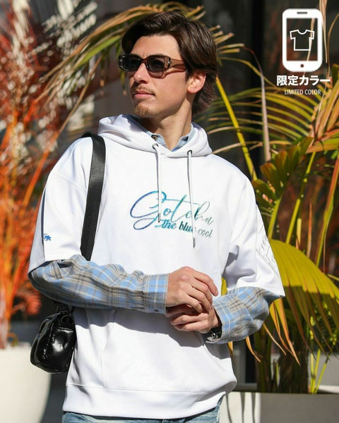 ホワイト：180cm/70kg(Lサイズ着用)