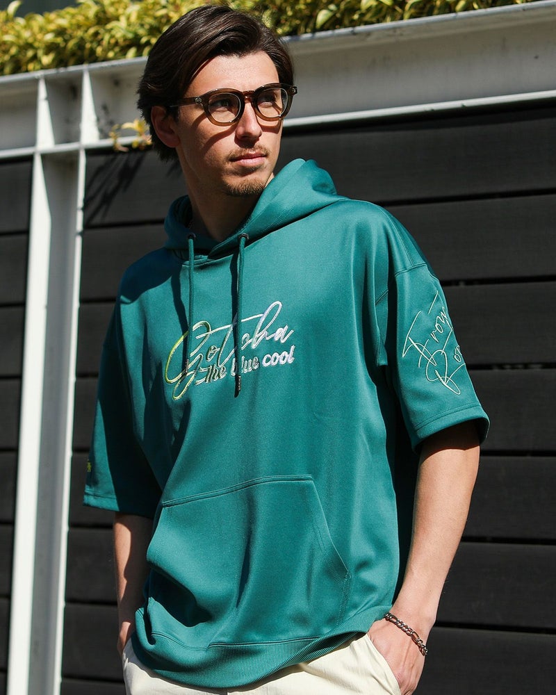 ダークグリーン：180cm/70kg(Lサイズ着用)