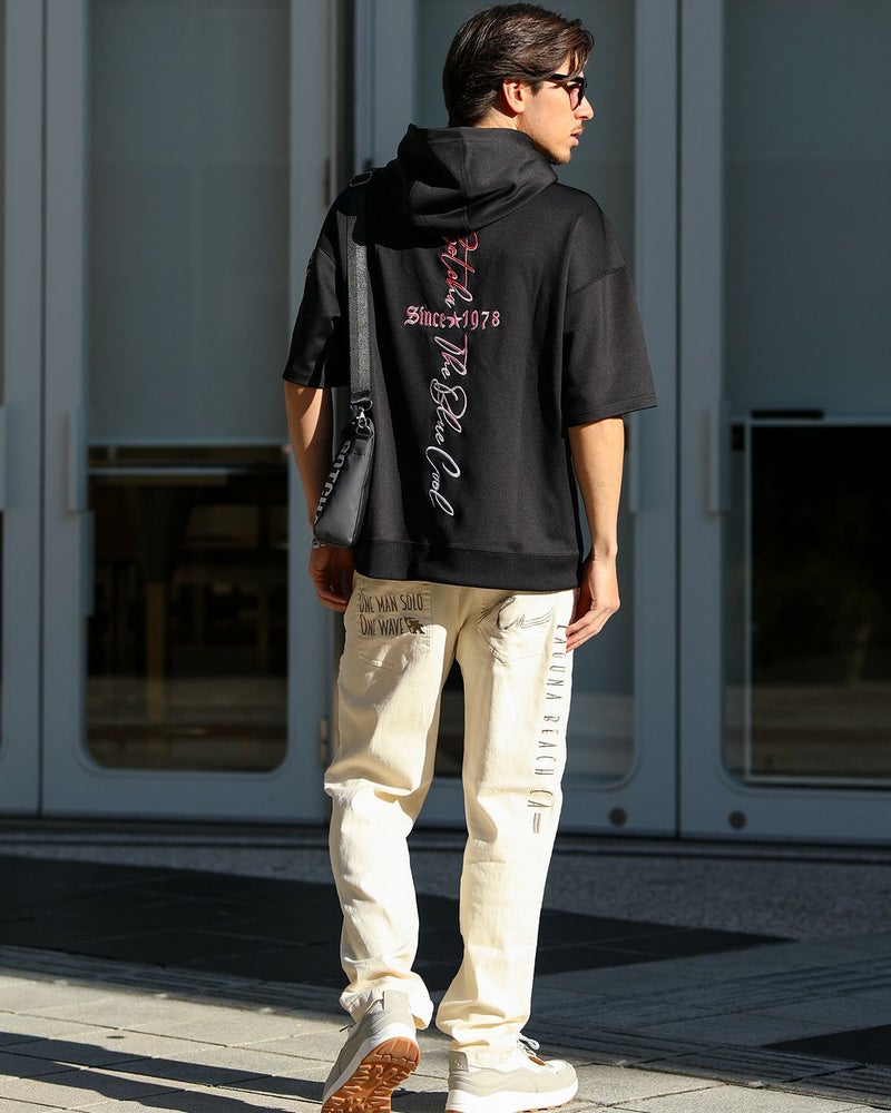 ブラック：180cm/70kg(Lサイズ着用)