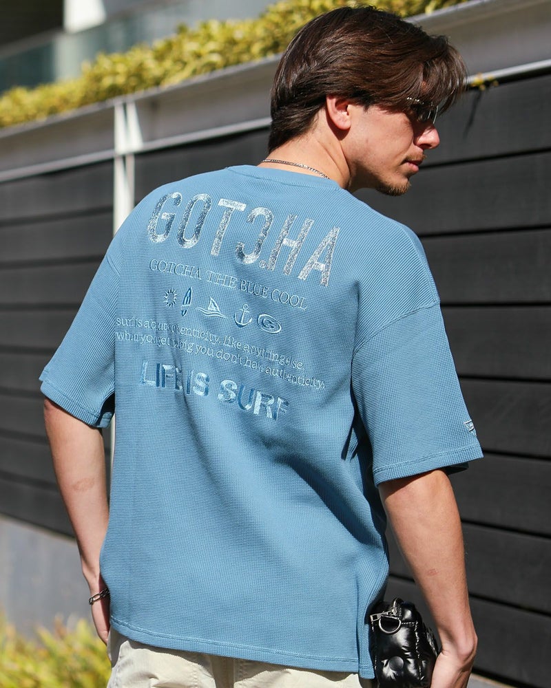 ブルーグレー：180cm/70kg(Lサイズ着用)