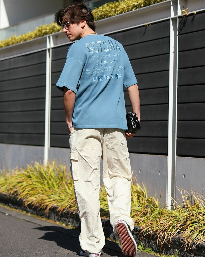 ブルーグレー：180cm/70kg(Lサイズ着用)