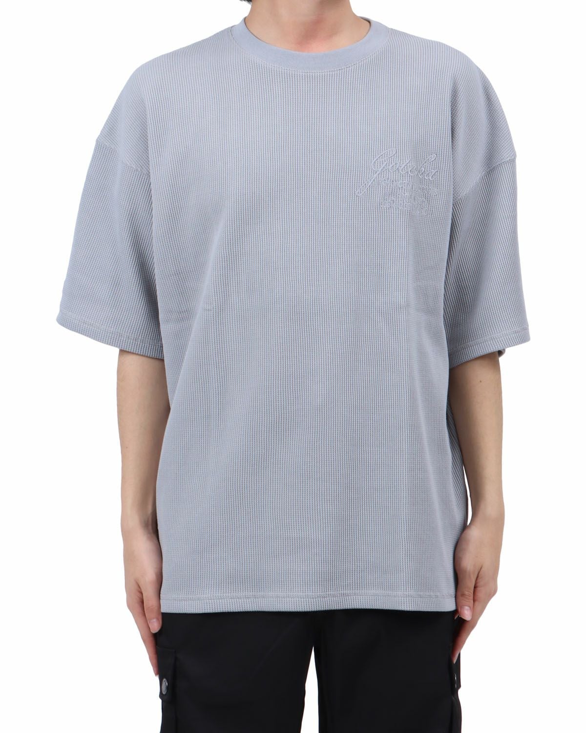 グレー：173cm63kg(Lサイズ着用)