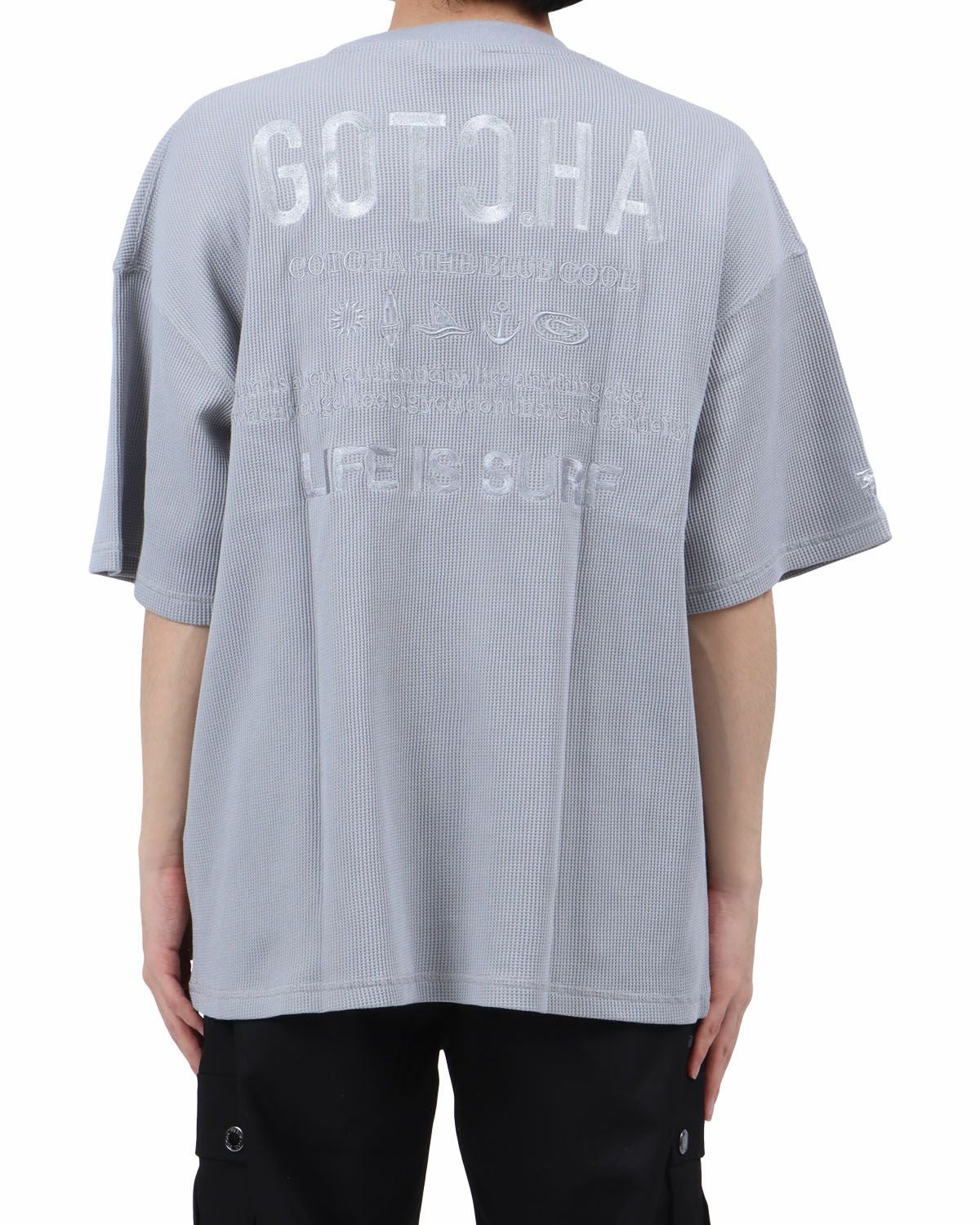 グレー：173cm63kg(Lサイズ着用)