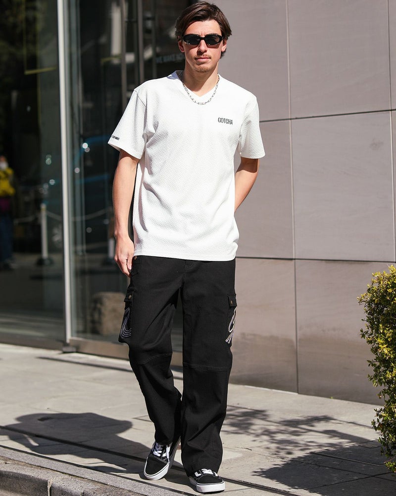 ホワイト：180cm/70kg(Lサイズ着用)