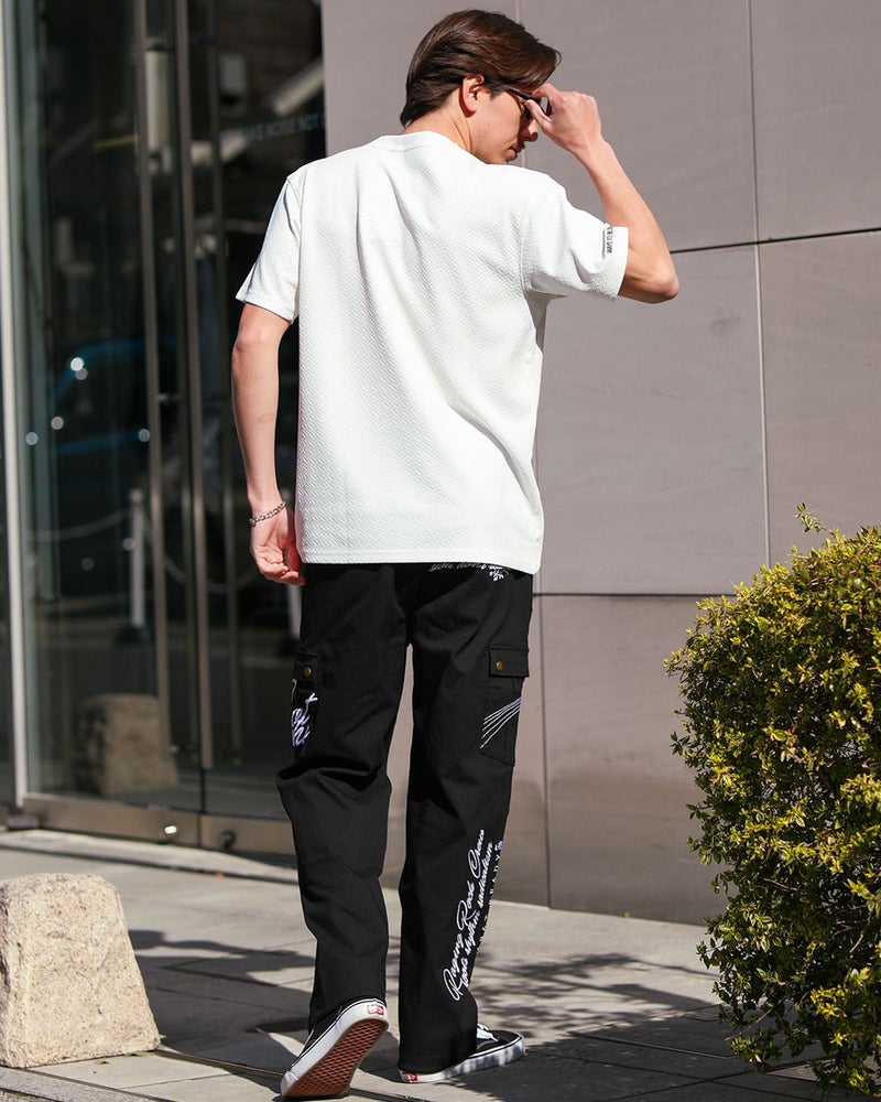 ホワイト：180cm/70kg(Lサイズ着用)