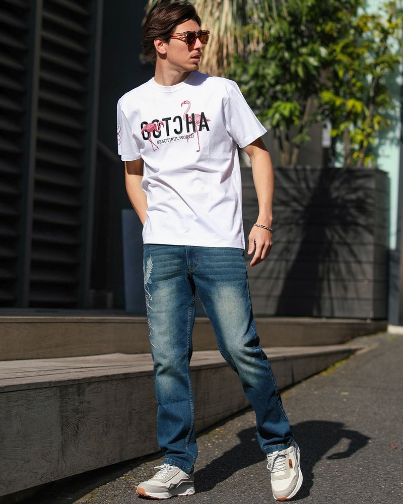 ホワイト：180cm/70kg(Lサイズ着用)