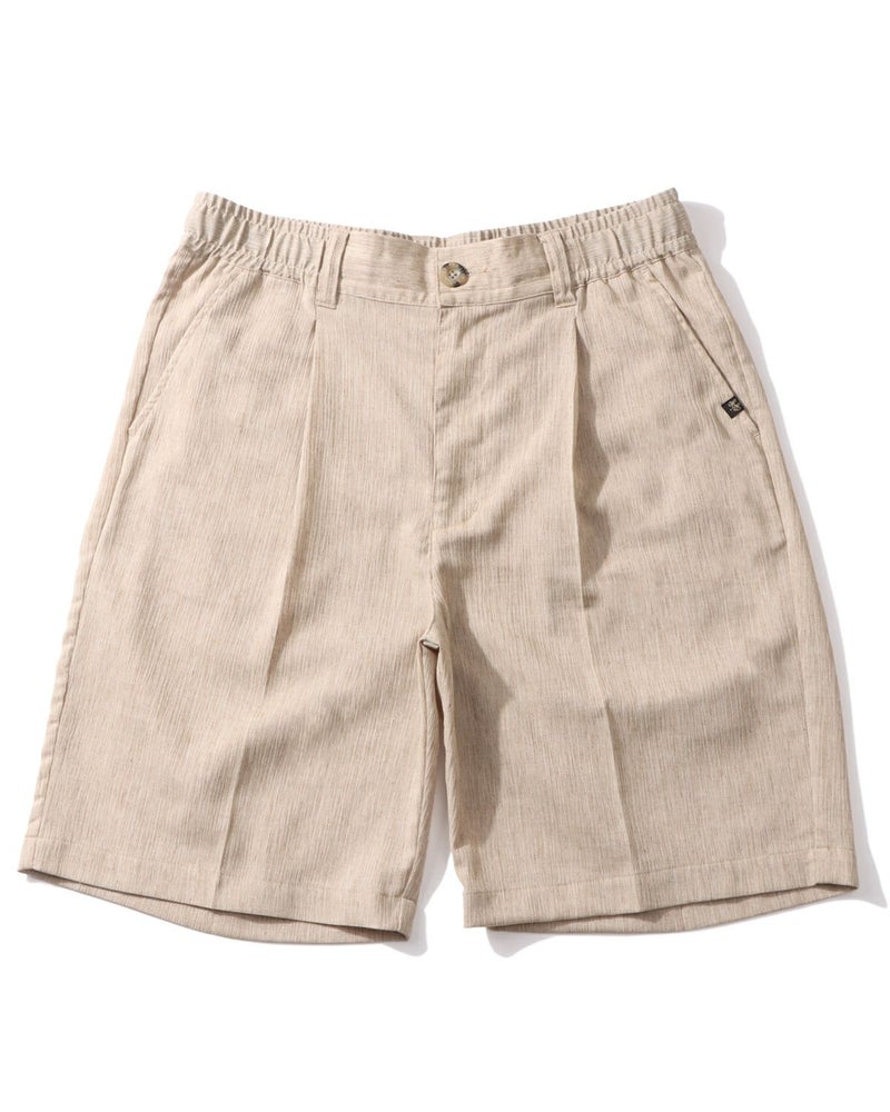 ライト フレッシュ リネンタッチ タックショーツモカチャ