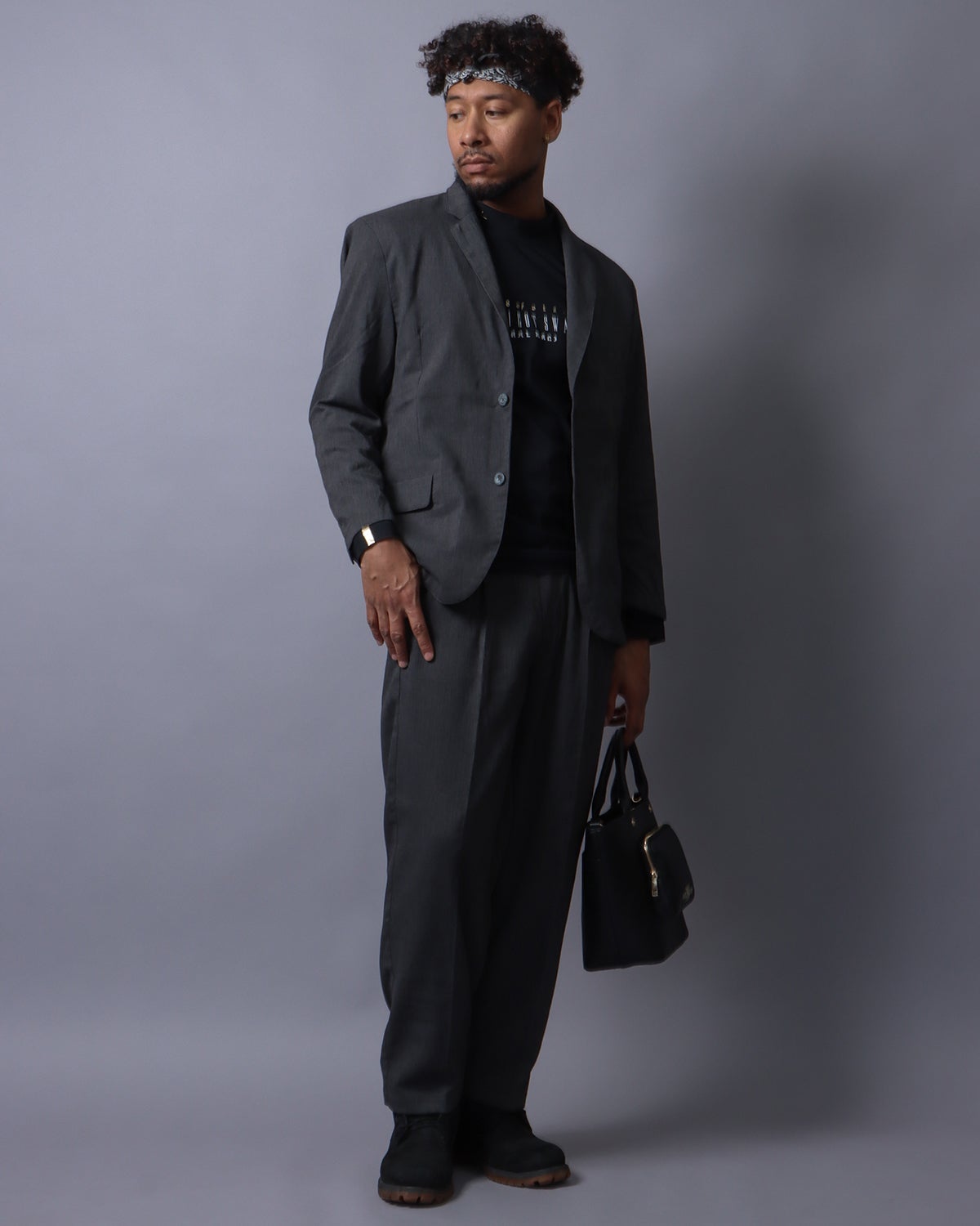 チャコール：183cm(Lサイズ着用)