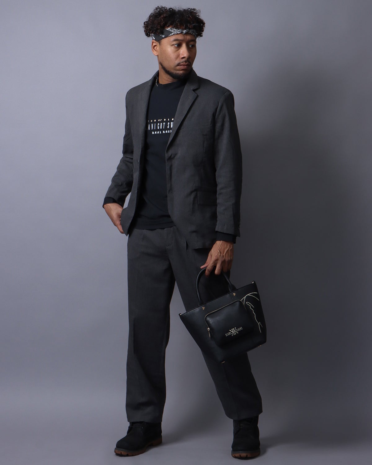 チャコール：183cm(Lサイズ着用)