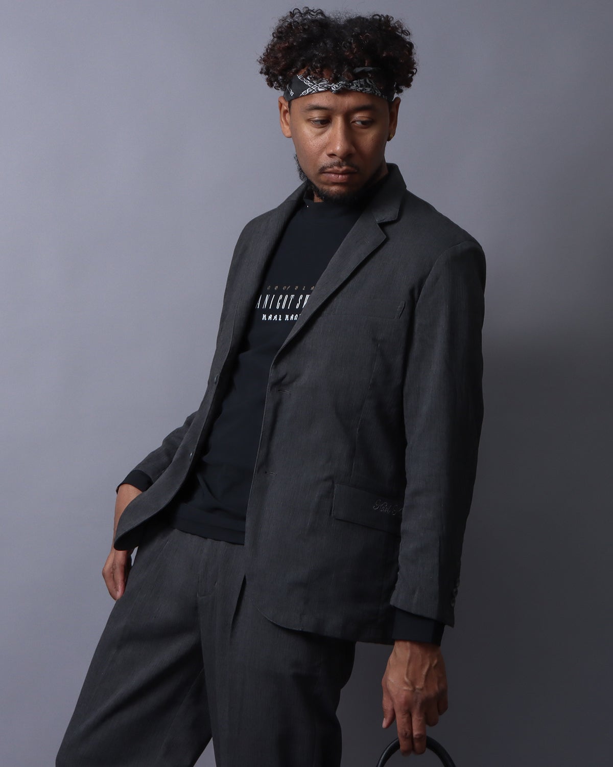 チャコール：183cm(XLサイズ着用)