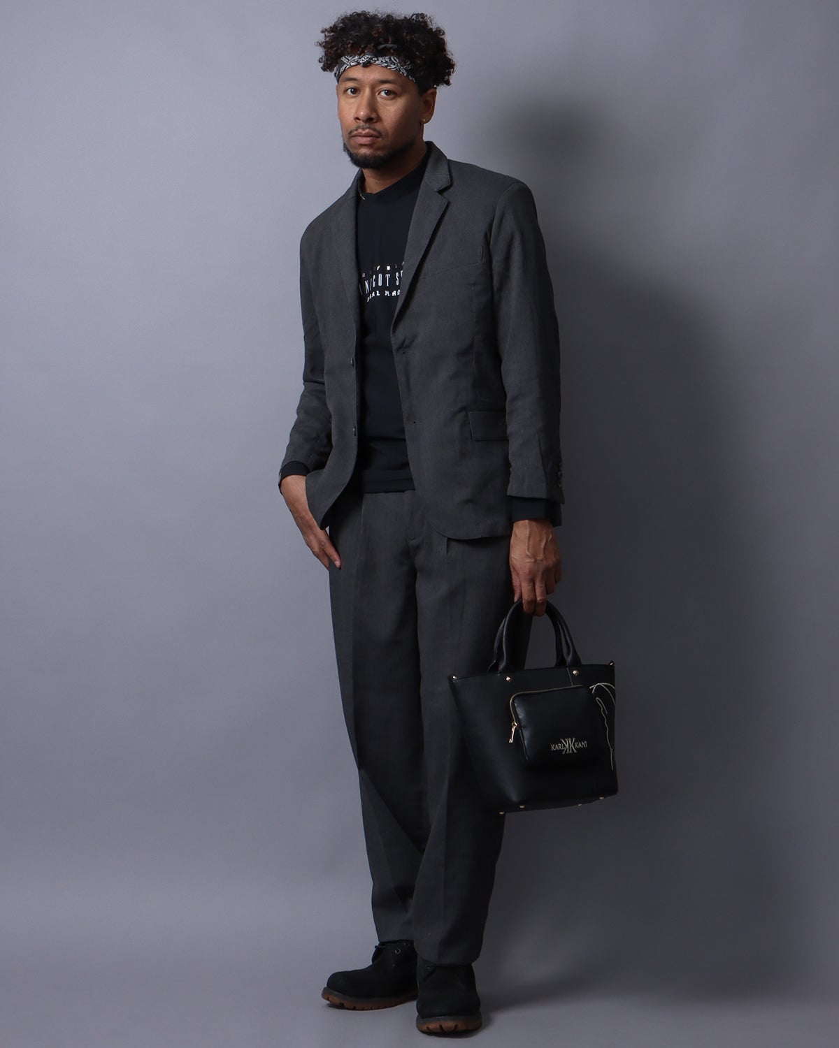 チャコール：183cm(XLサイズ着用)