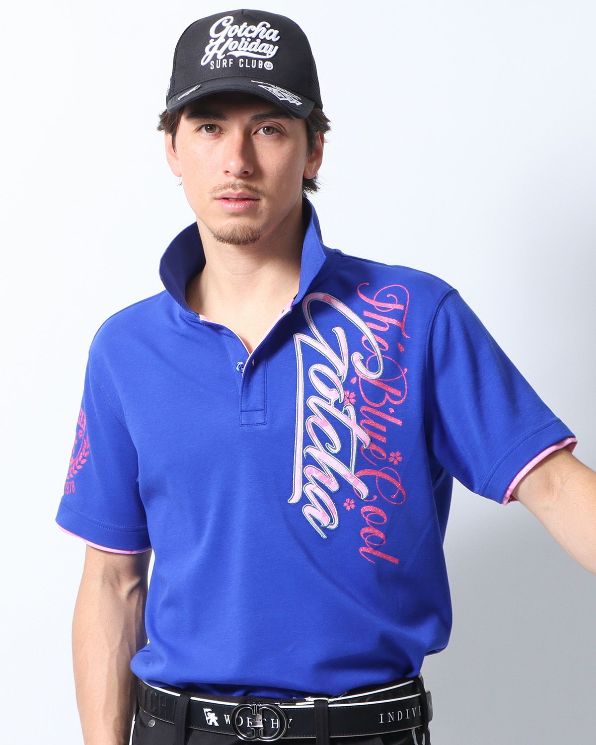 GOTCHA GOLF] UVカット シャイニーピンク サクラ ポロ | PEET ONLINE STORE