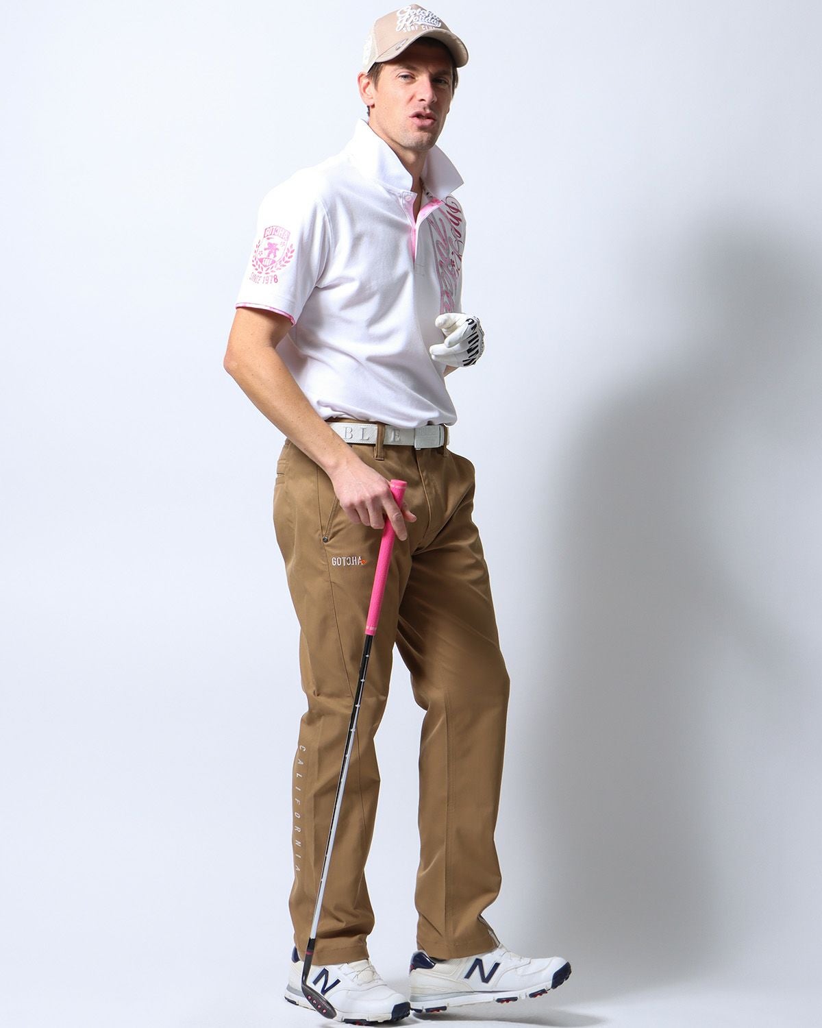 GOTCHA GOLF] UVカット シャイニーピンク サクラ ポロ | PEET ONLINE STORE