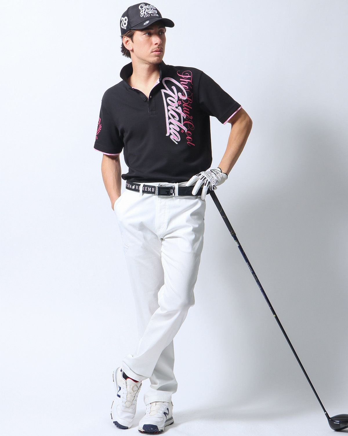 GOTCHA GOLF] UVカット シャイニーピンク サクラ ポロ | PEET ONLINE STORE