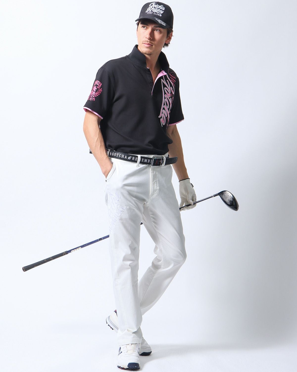 GOTCHA GOLF] UVカット シャイニーピンク サクラ ポロ | PEET ONLINE STORE