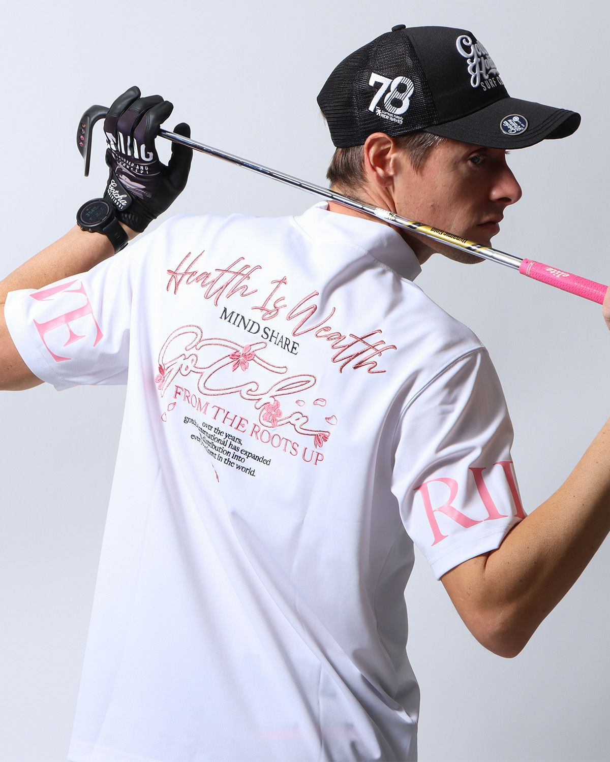 GOTCHA GOLF] デオドラント サクラ シャイニー モックネック | PEET