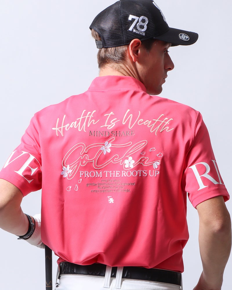 ピンク：183cm/70kg(Lサイズ着用)