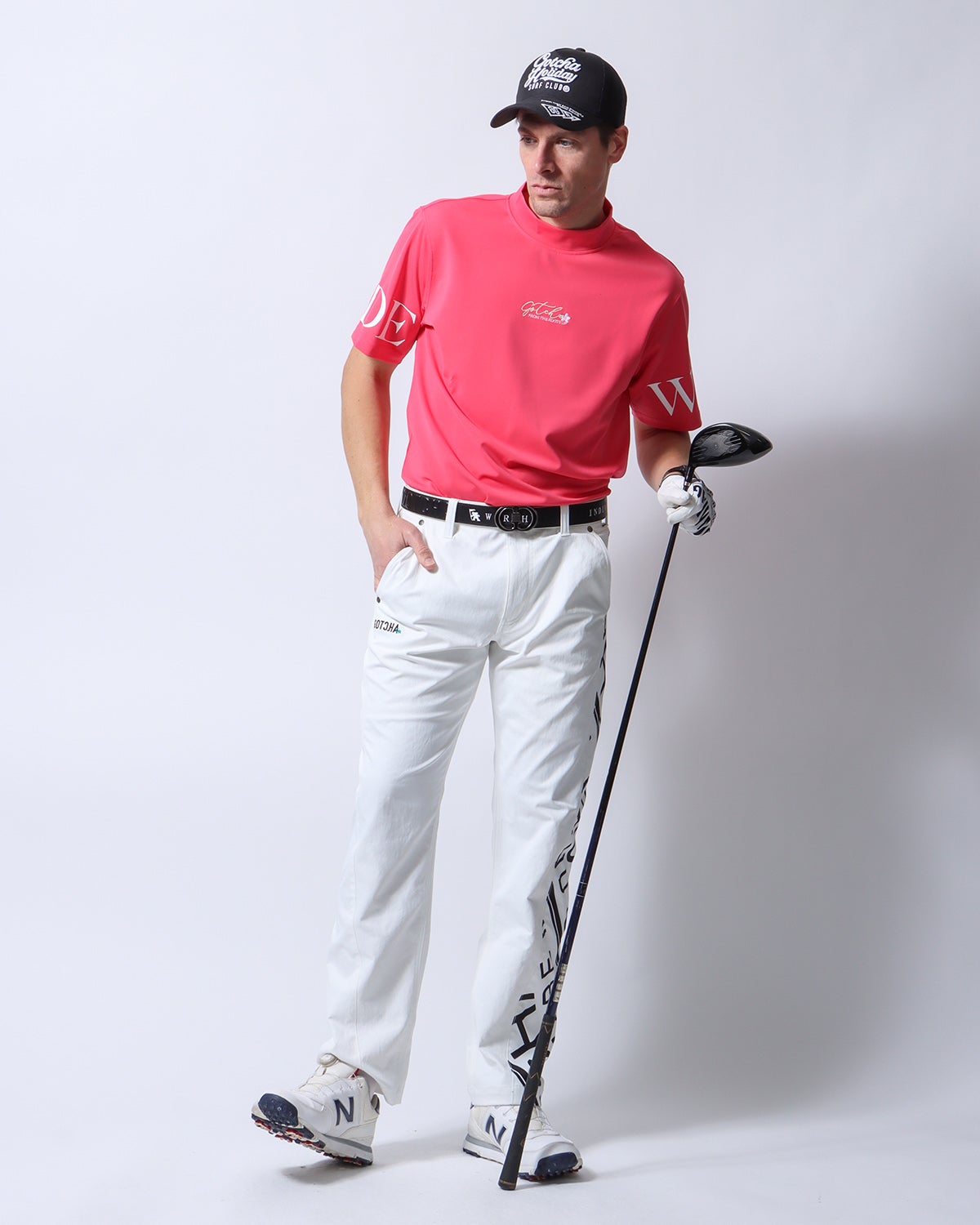 ピンク：183cm/70kg(Lサイズ着用)