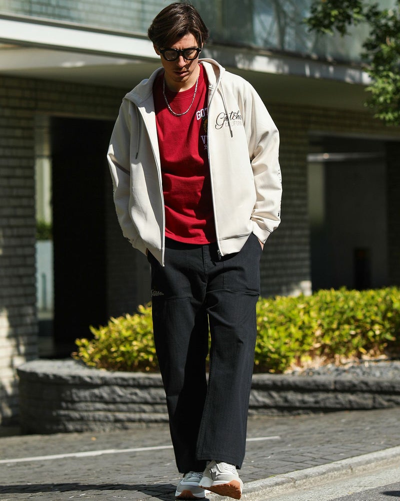 サンドベージュ：180cm/70kg(Lサイズ着用)