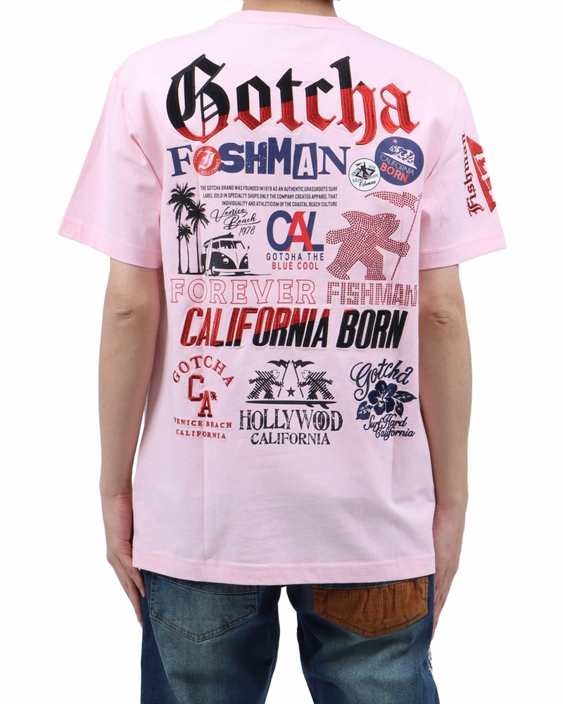 ベビーピンク：173cm63kg(Lサイズ着用)