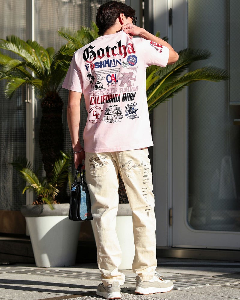 ベビーピンク：180cm/70kg(Lサイズ着用)