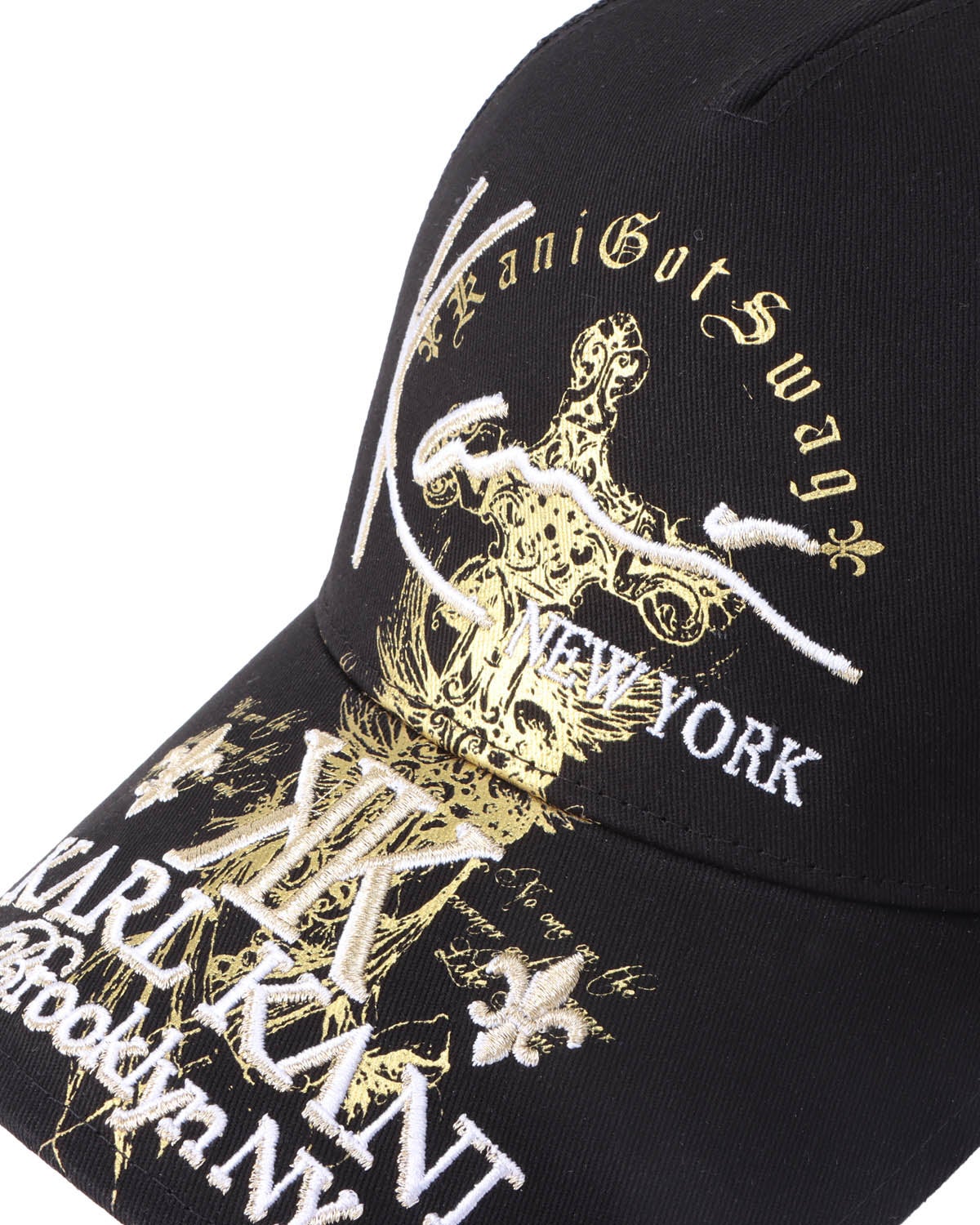 ドルガバ キャップ ロゴ　ゴールドテープ Karl Kani GOLF] プレミアム シャイニング ゴールド MAX キャップ