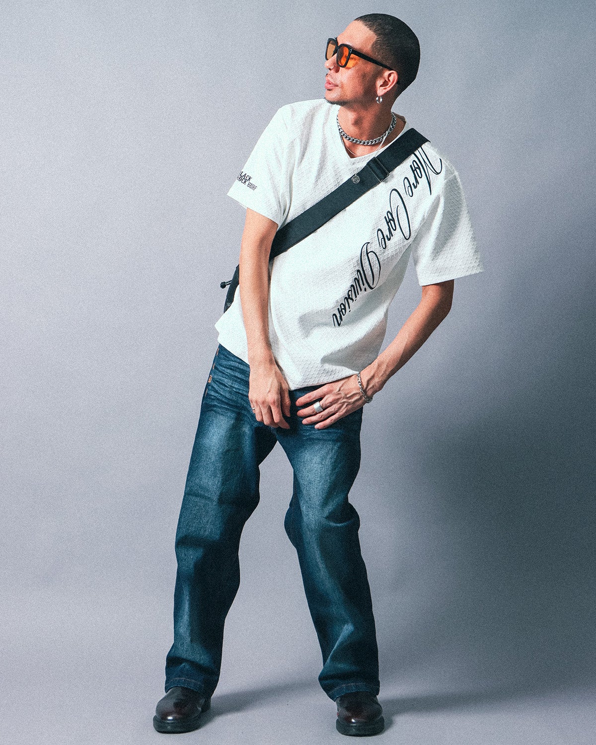 ホワイト：183cm(XLサイズ着用)