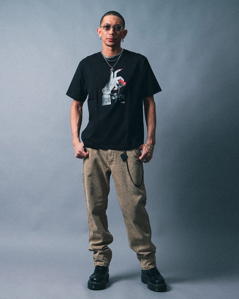 ムラ ケミカルブリーチ デニムパンツ