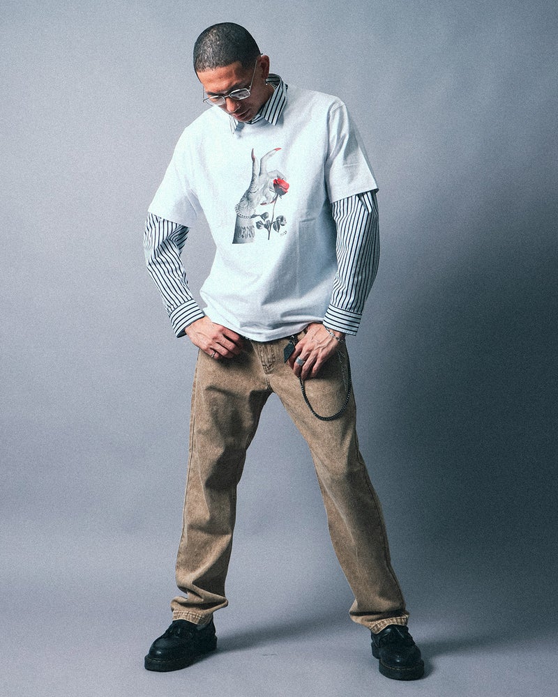 ホワイト：183cm(XLサイズ着用)