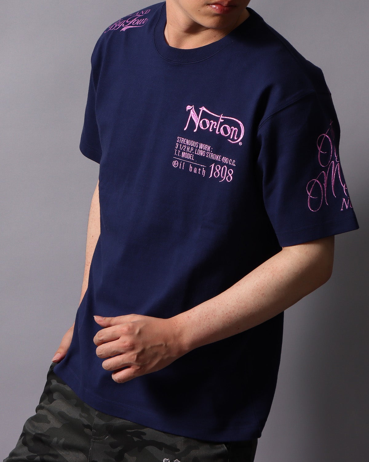 ネイビー：178cm/75kg(Lサイズ着用)