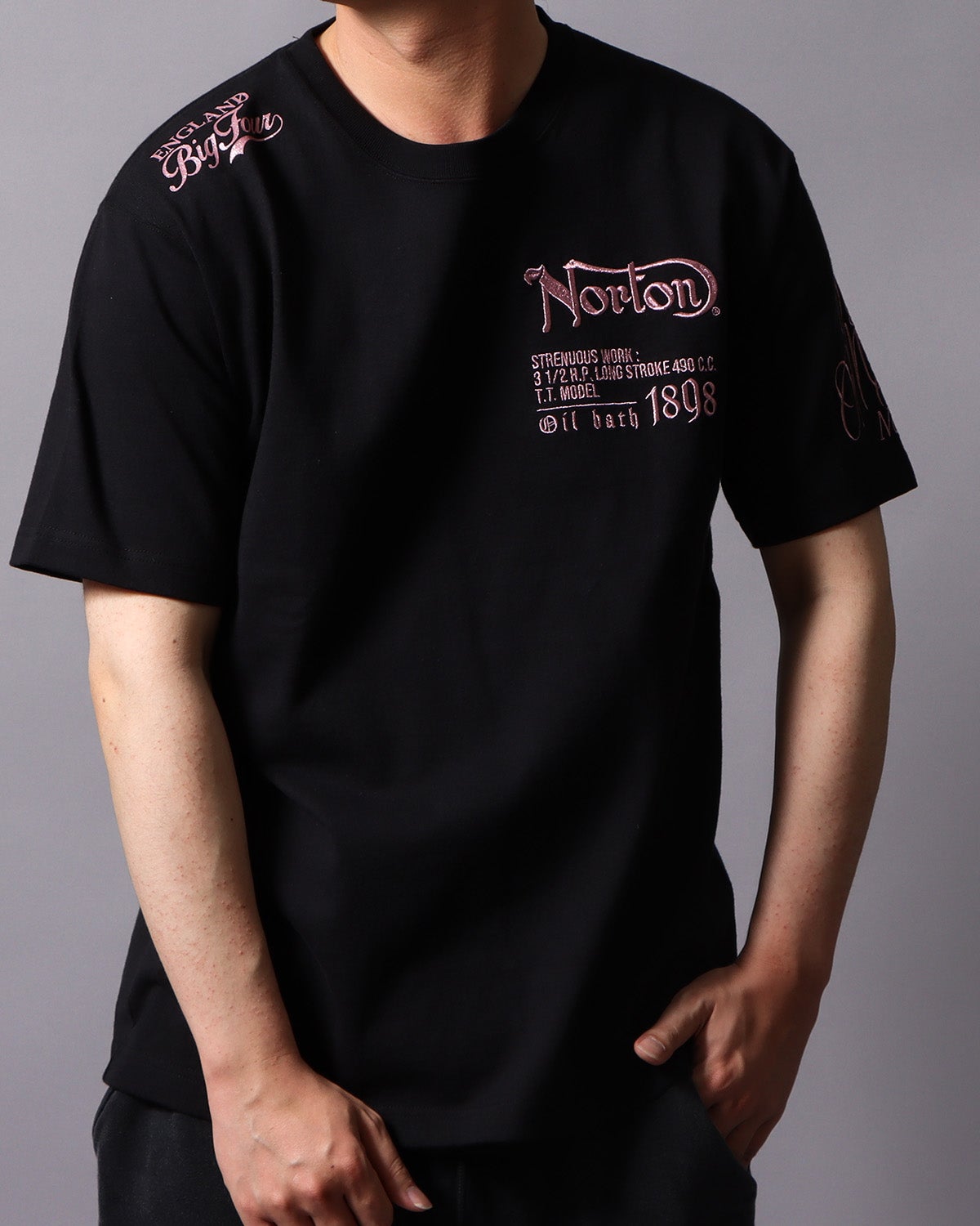 Norton Big Four Long Stroke ベージュネルシャツ Norton] ピンク メタル MAX- Tシャツ | PEET ONLINE STORE