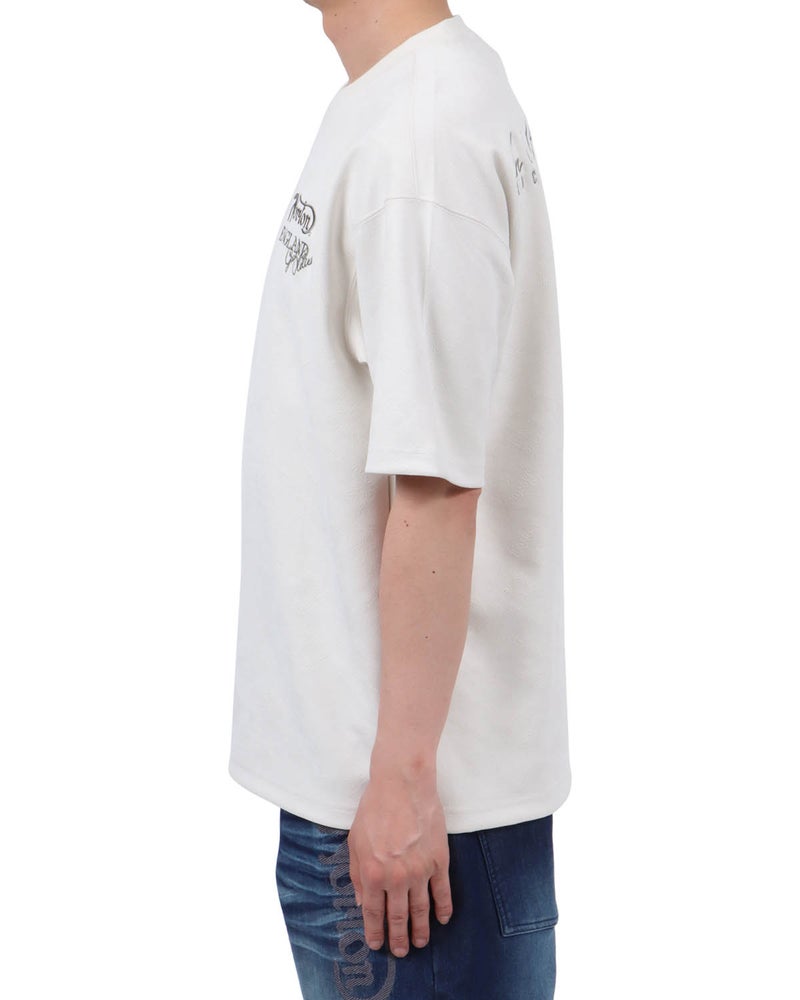 オフホワイト：174cm62kg(Lサイズ着用)