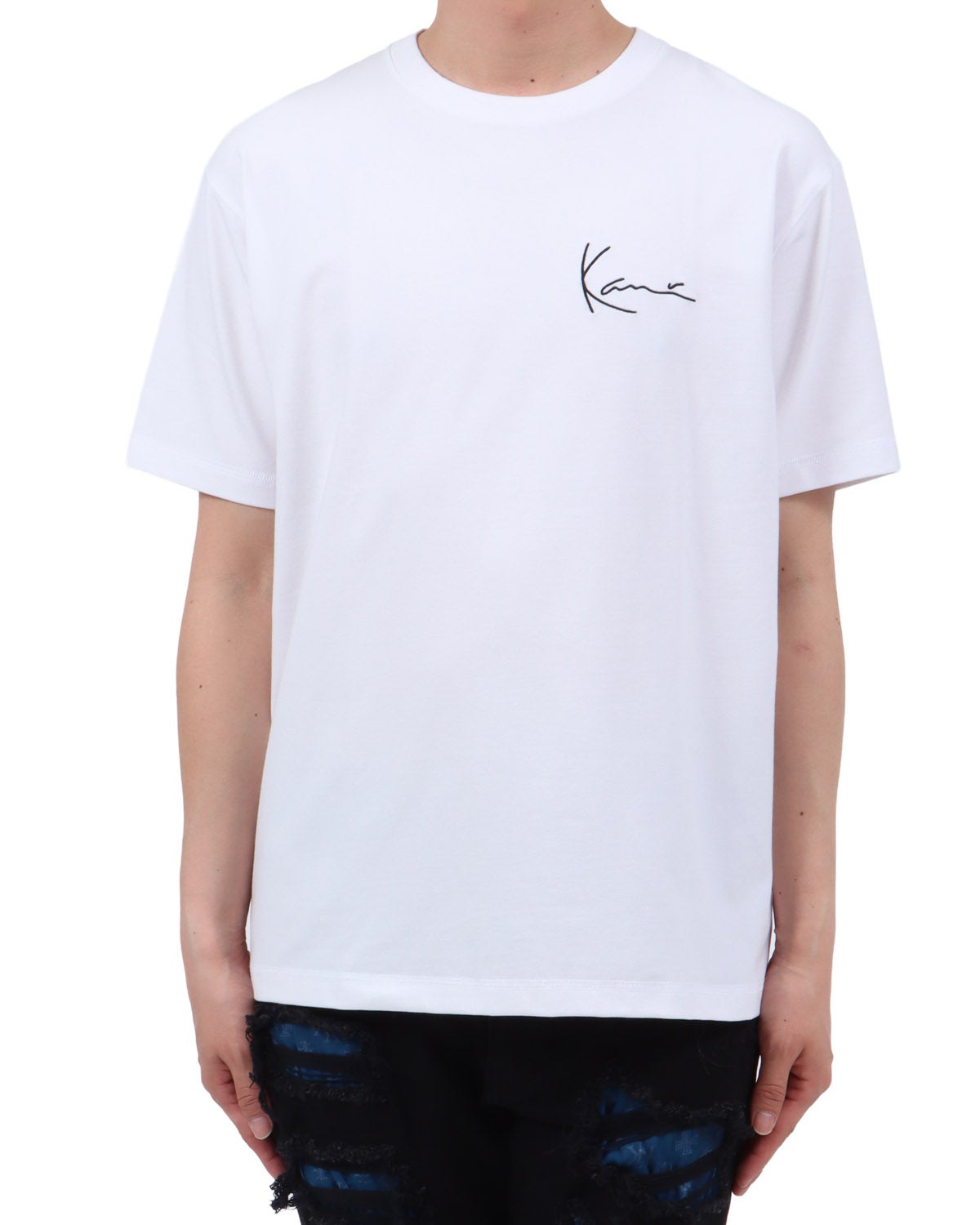 ホワイト：174cm62kg(Lサイズ着用)