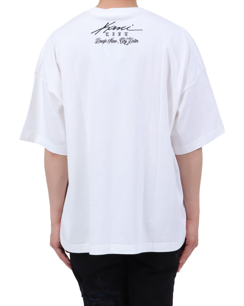 ホワイト：174cm62kg(Lサイズ着用)