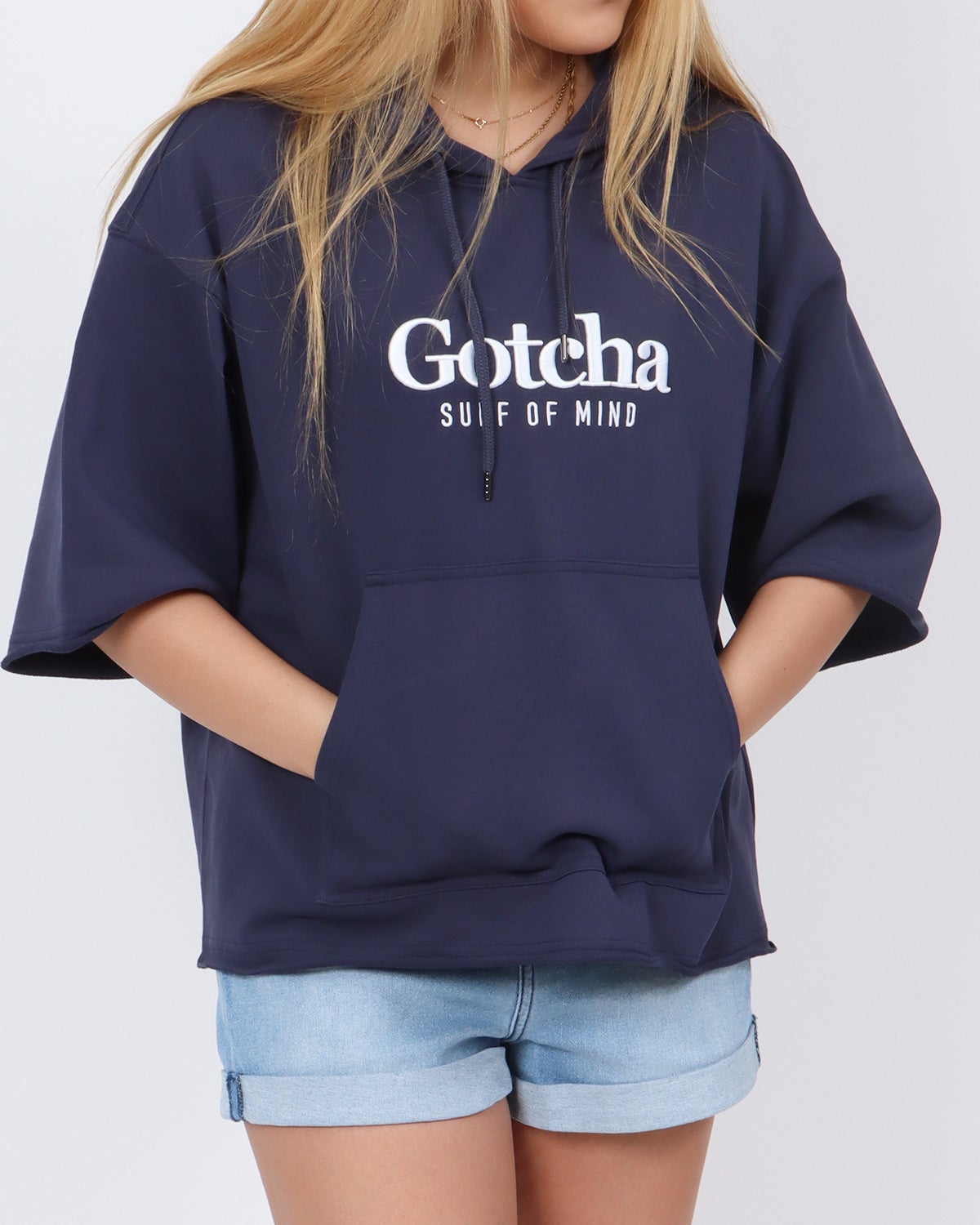 ネイビー：167cm(Lサイズ着用)