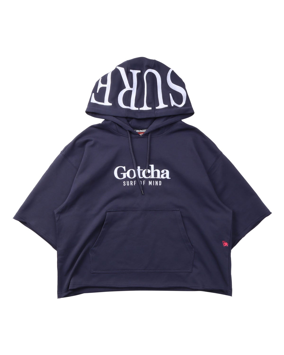 GOTCHA] ウィメンズ ルーズフィット カットオフ 7分袖 プルパーカー